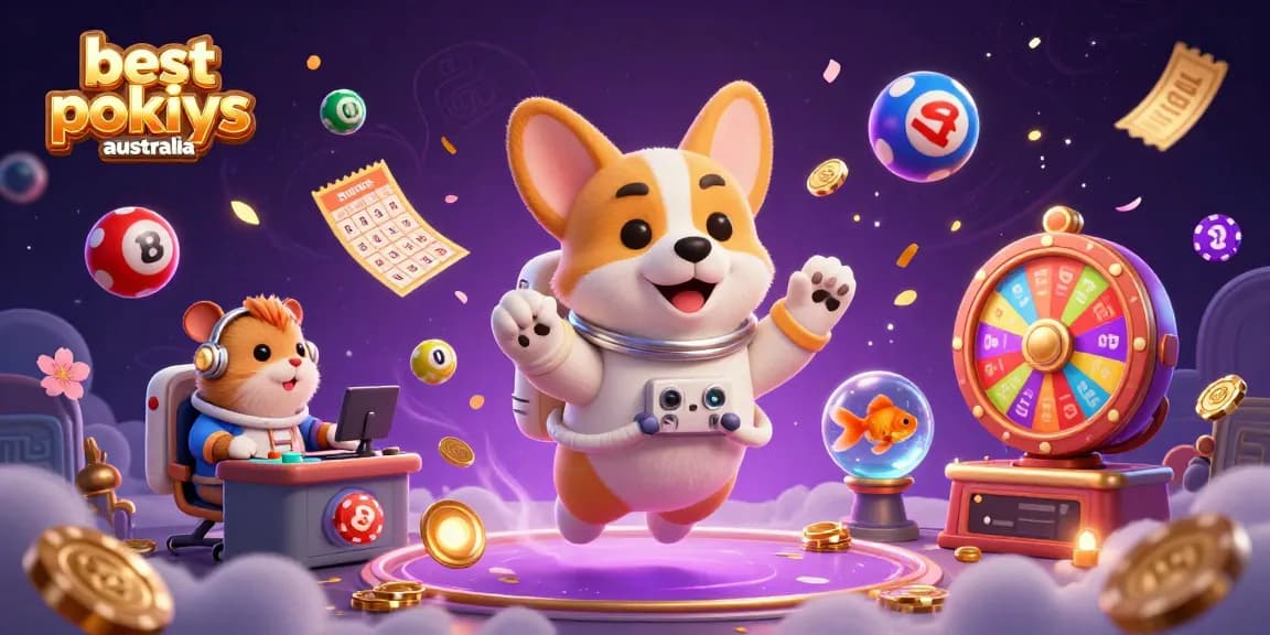 Experience the excitement of the best online pokies Australia with vibrant characters in a dynamic casino scene.