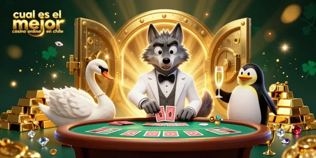 Captura la esencia de cuál es el mejor casino online en Chile con lujosos personajes y elementos de juego.