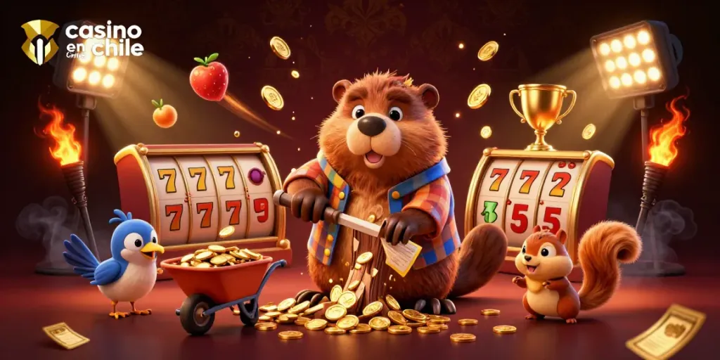 Ejecuta estrategias ganadoras en casino en Chile online con personajes divertidos acumulando monedas doradas.