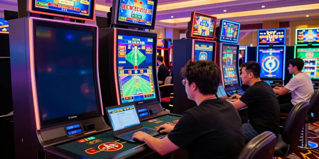 Exciting gaming experience at https://nbet.group/ with players engaged in various online games.