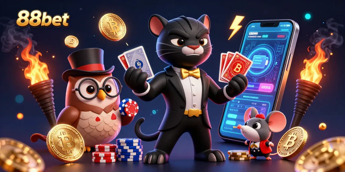 Experience the thrill of 88bet with our stylish characters and dazzling casino elements in action.