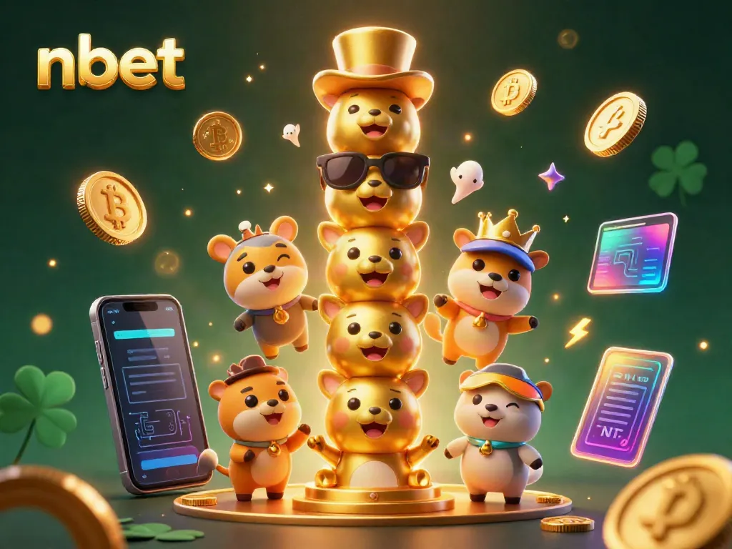 Engage in the vibrant nbet casino experience featuring interactive gaming elements and a golden totem of casino animal faces.
