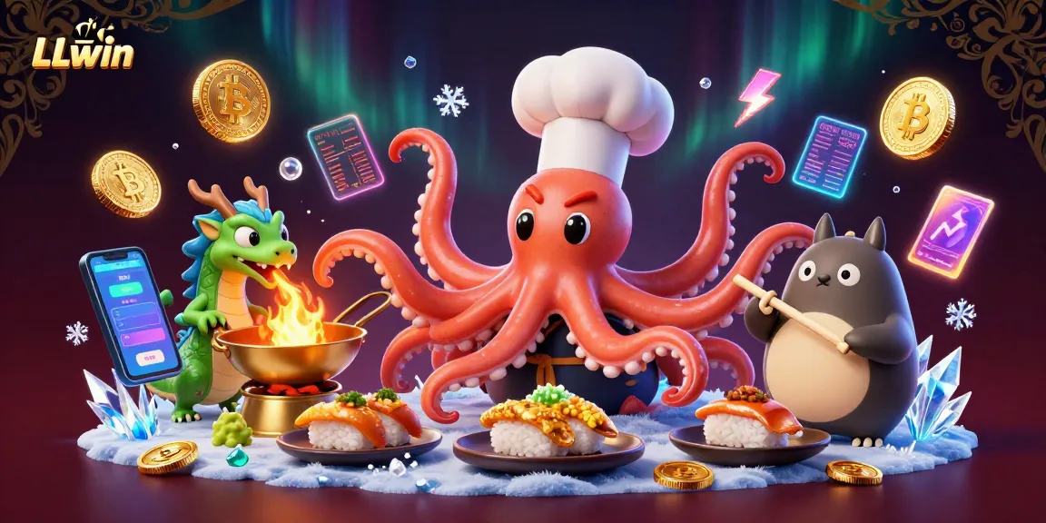 LLwin features a vibrant 3D scene with animated characters celebrating casino games, enhancing player engagement.