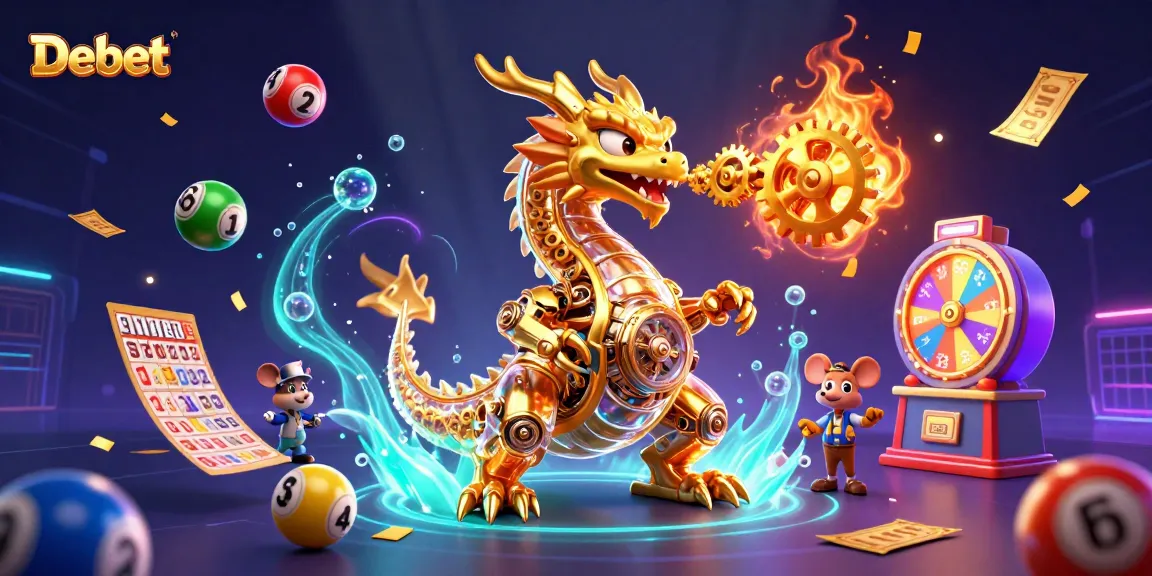 Experience Debet's thrilling casino adventure with a golden dragon and dynamic game elements.